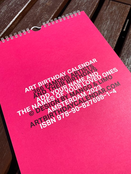 Art Birthday Calendar - Kalender - Verjaardagskalender - Kunst - Cadeau