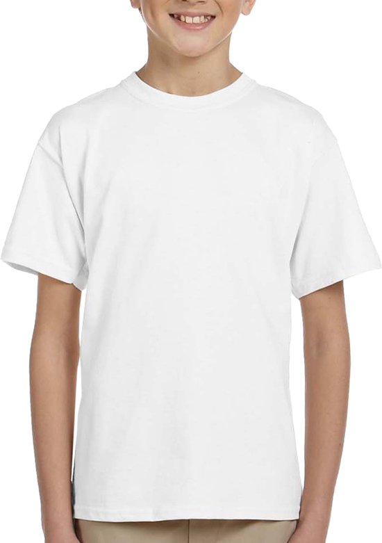 Kinder shirt blanco - Kinder T-Shirt - Wit - Maat 110/116 - T-Shirt leeftijd 5 tot 6 jaar - BLANCO - T-shirt - zonder print - cadeau - Shirt cadeau