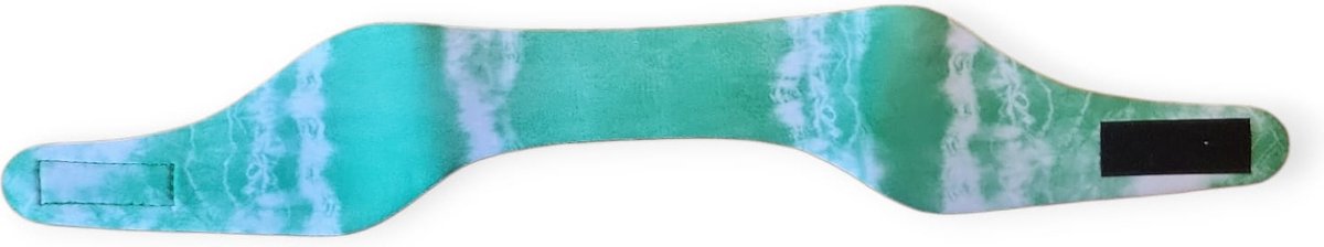Goedkoopste Horend Goed zwemhoofdband groen wit Medium