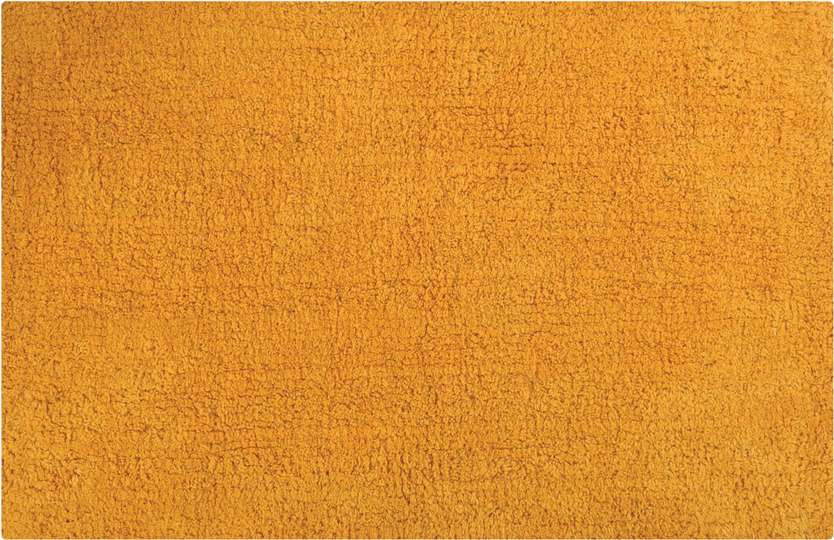 MSV Badkamerkleedje/badmat tapijtje - voor op de vloer - saffraan geel - 40 x 60 cm - polyester/katoen
