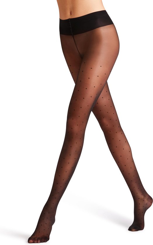 FALKE Dot Vitalize mat transparant 20 Denier corrigerende panty maillot dames zwart - Maat M-L