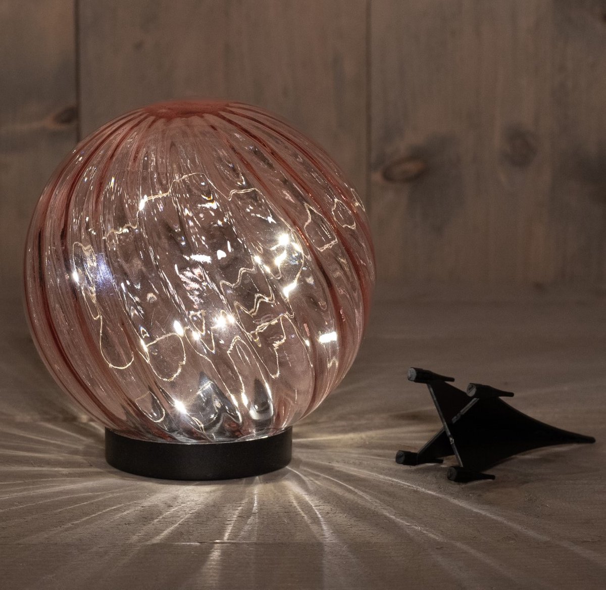 Annas collection - Solar Glazen Bol Roze 15 x 18 cm