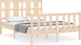 vidaXL - Bedframe - zonder - matras - massief - grenenhout - 140x200 - cm