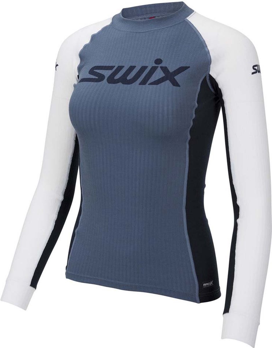 Swix Racex Lange Mouwen T-shirt Blauw M Vrouw