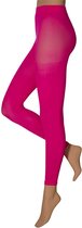 Apollo - Dames party legging - 60 denier - Fluor rose - Maat S/M - Gekleurde legging - Neon Legging - Legging carnaval