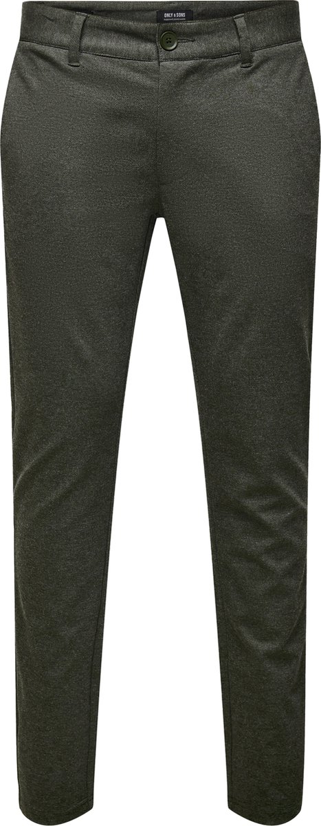 Only & Sons Broek Onsmark Slim Herringbone 2911 Pant 22022911 Olive Night Mannen Maat - W30 X L34