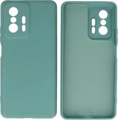Fashion Backcover Telefoonhoesje - Color Hoesje - Geschikt voor de Xiaomi 11T - Donker Groen