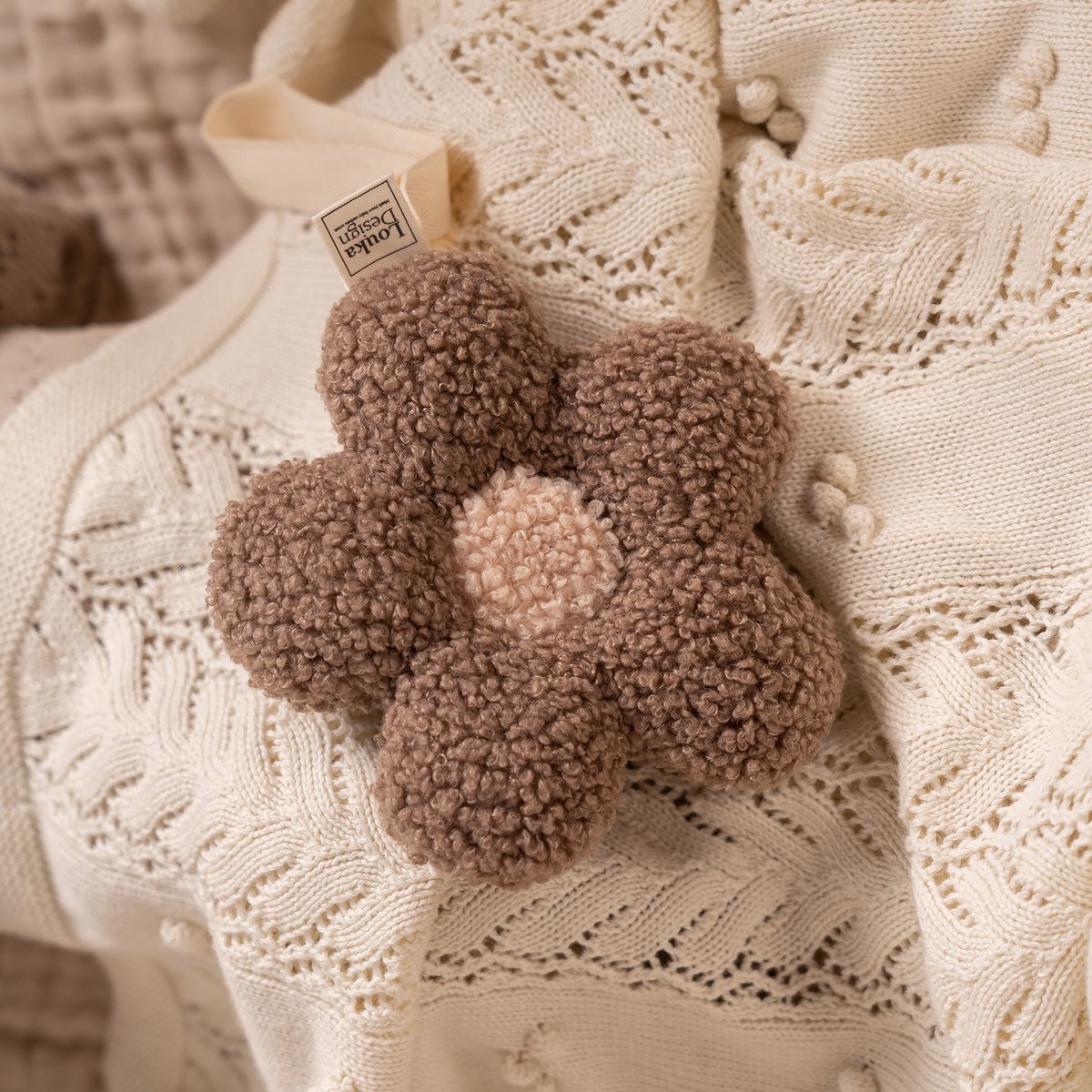 Goedkoopste Louka Speendoekje bloem bruin - speenknuffel