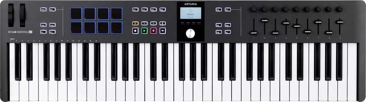 Arturia KeyLab Essential - MIDI Controller - 61 toetsen - MK3 - Zwart