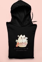 Cute cat Hoodie - Kawaii Neko - Anime Merch - Strawberry Jam - Maat XS