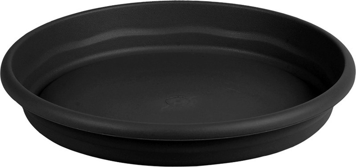 Hega Hogar Opvangbord - zwart - kunststof - D18 cm - onderschaal/opvangbord