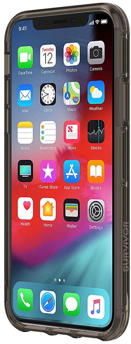 Griffin Survivor Clear Apple iPhone XS Max - Zwart/Clear GIP-012-CBK