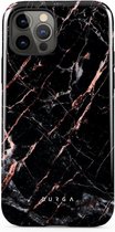 Burga Tough Case Apple iPhone 12/12 Pro - Rose - Goud Marble