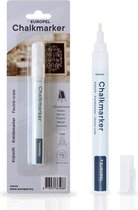 Europel krijtstiften voor krijtbord - 3mm – raamstiften afwasbaar - omkeerbare punten – wit - 1 stuk