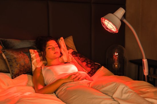 FLEXIE® Infralux 250 – Infraroodlamp met Phillips Warmtelamp - Rood Lichttherapie voor Gewrichten/Spieren/Pijn/Huid – Red Light Therapy – 250Watt - FLEXIE