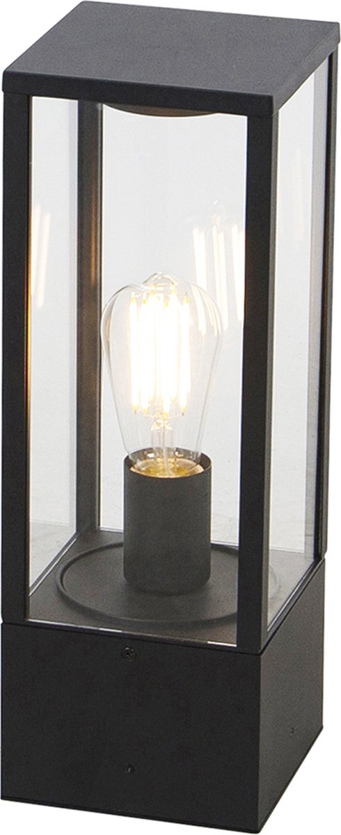 QAZQA charlois - Design Dimbare LED Smart Staande Buitenlamp | Staande Lamp voor buiten incl. wifi met Dimmer - 1 lichts - H 40 cm - Zwart - Buitenverlichting