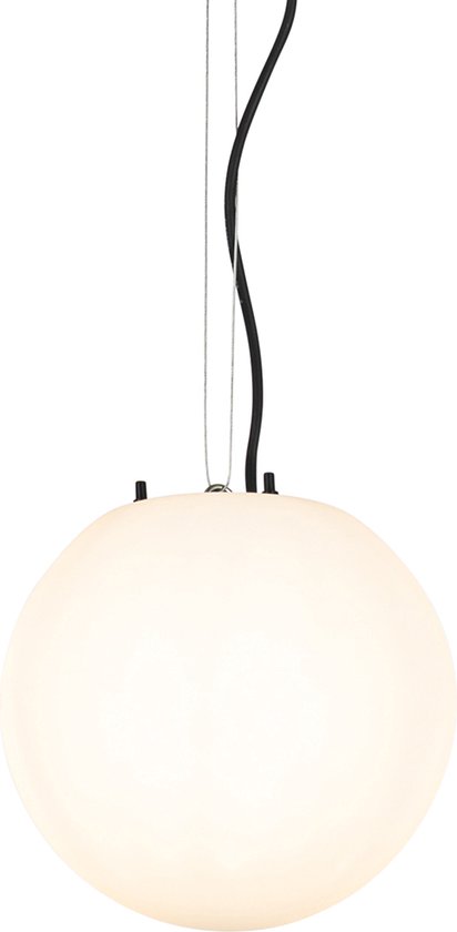 QAZQA nura - Lampe suspendue d'extérieur moderne - 1 lumière - Ø 25 cm - Wit - Éclairage extérieur