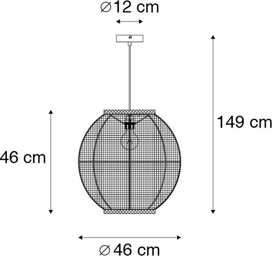 QAZQA rob - QAZQA - 1 lumière - Ø 46 cm - Marron