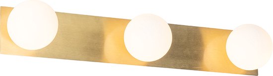 QAZQA cederic - Moderne Wandlamp voor binnen voor badkamer - 3 lichts - D 104 mm - Goud/messing -