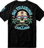 PRIDEorDie Katoenen T-Shirt "No Training" Zwart maat L