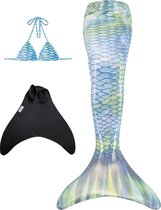 ZeemeerminnenFeest® Serena zeemeerminstaart maat 122-128 (6) met monovin en bikini top