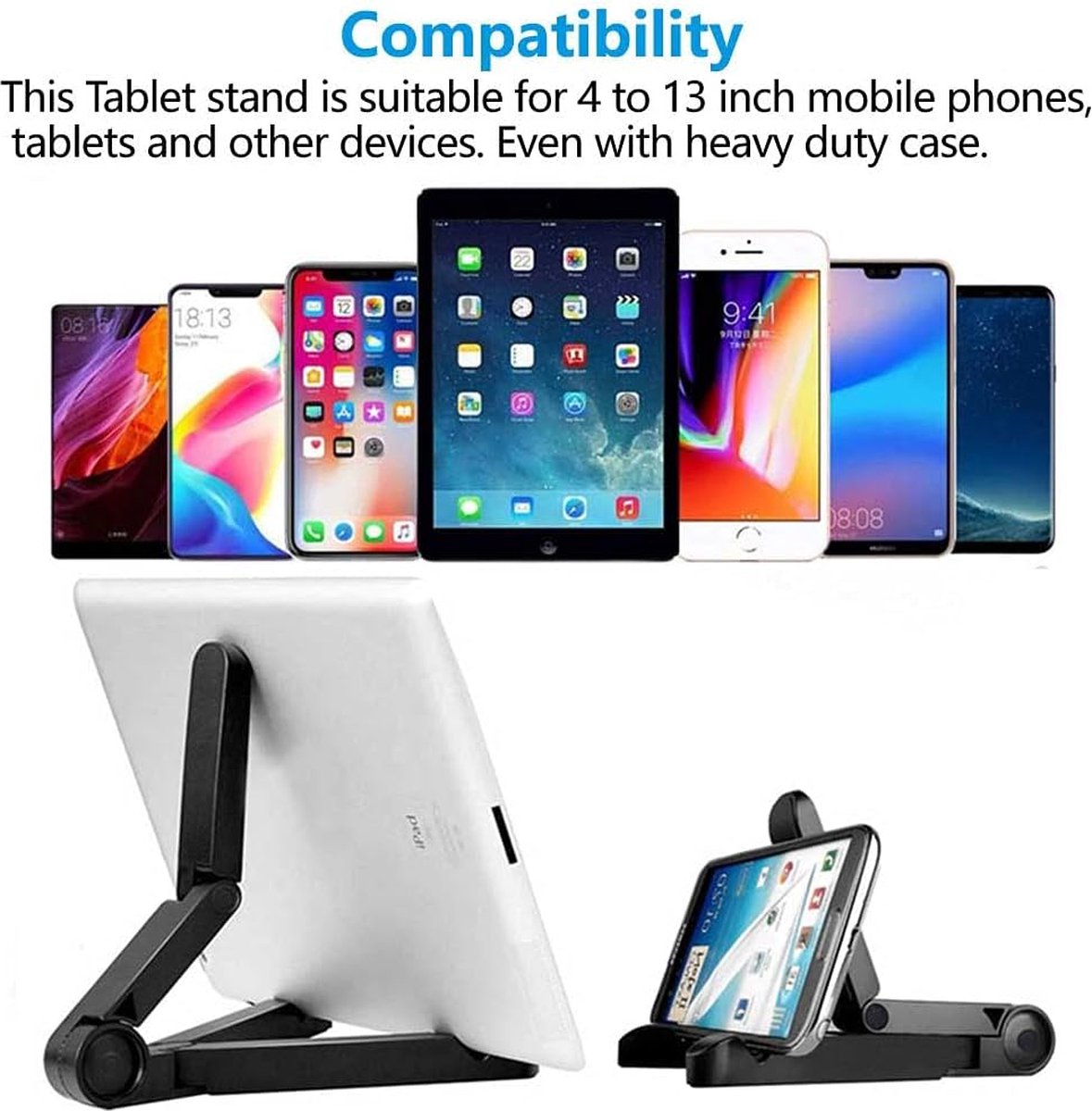 Support Téléphone/Tablette avec Hauteur et Angle Réglable, Portable Support  Téléphone/Tablette pour iPhone 11 Pro/X/XS/XR, Samsung. - Cdiscount  Téléphonie
