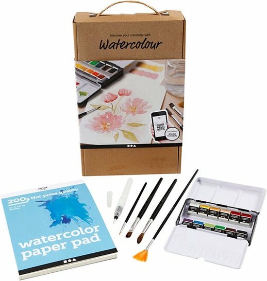 Aquarel Schetsboek Niet Of Onleesbaar Gesigneerd - Landschap Aquarel Verkocht Aquarelpapier A5