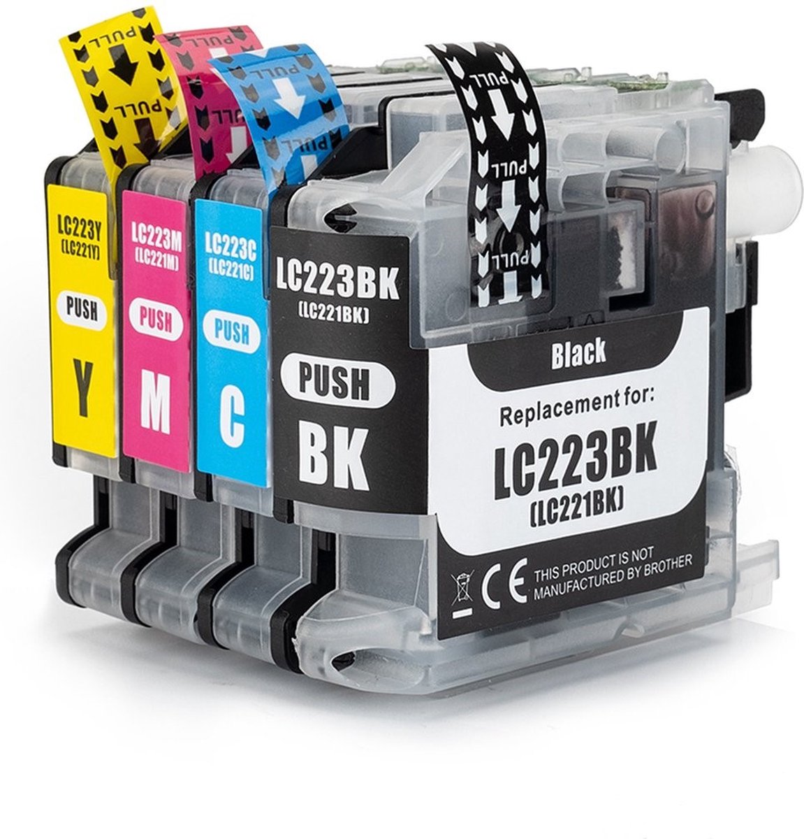 Inktcartridges voor Brother LC223 | Multipack van 4 cartridges voor MFC J5320DW - J4120DW - J4420DW - J880DW - J480DW - J4620DW - J5620DW - J680DW - J5625DW - J4625DW - J5720DW