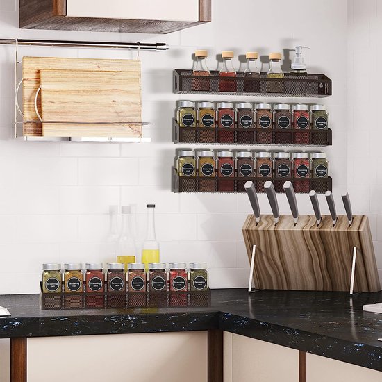 Rek kruidenrek geschikt voor de specerijen van Ankerkraut® Just Spaces® of Stay Spiced® (voor ankerkruid specerijen