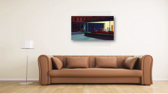 Nighthawks, 1942 Acrylglas print van Edward Hopper 120 x 80 cm Wanddecoratie Wanddecoratie