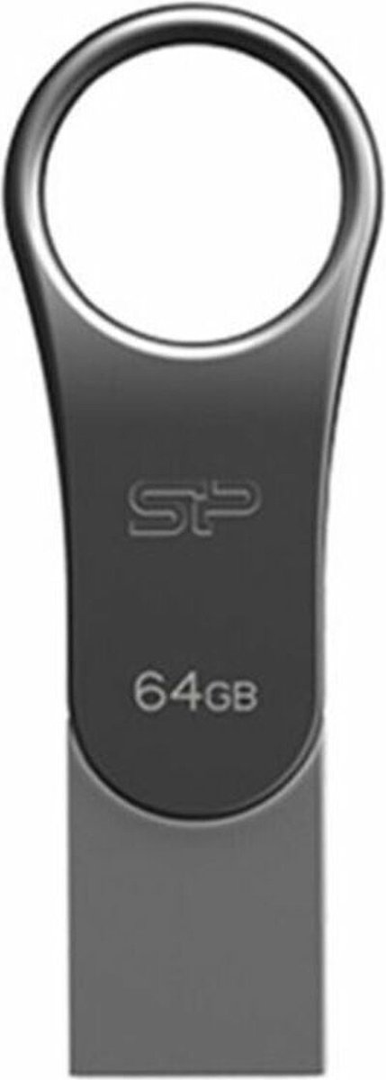 Silicon Power Mobile C80 Usb-stick - USB 3.0 A/USB-C - 64 GB - titanium