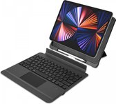 Buddi Thorn Coque avec clavier Convient pour Apple iPad Pro 11 (2018/2020/2021/2022) | Housse de protection | Bluetooth 5.0 | avec porte-stylo | Étui à livres | Amovible magnétiquement | Trackpad | Noir/Gris