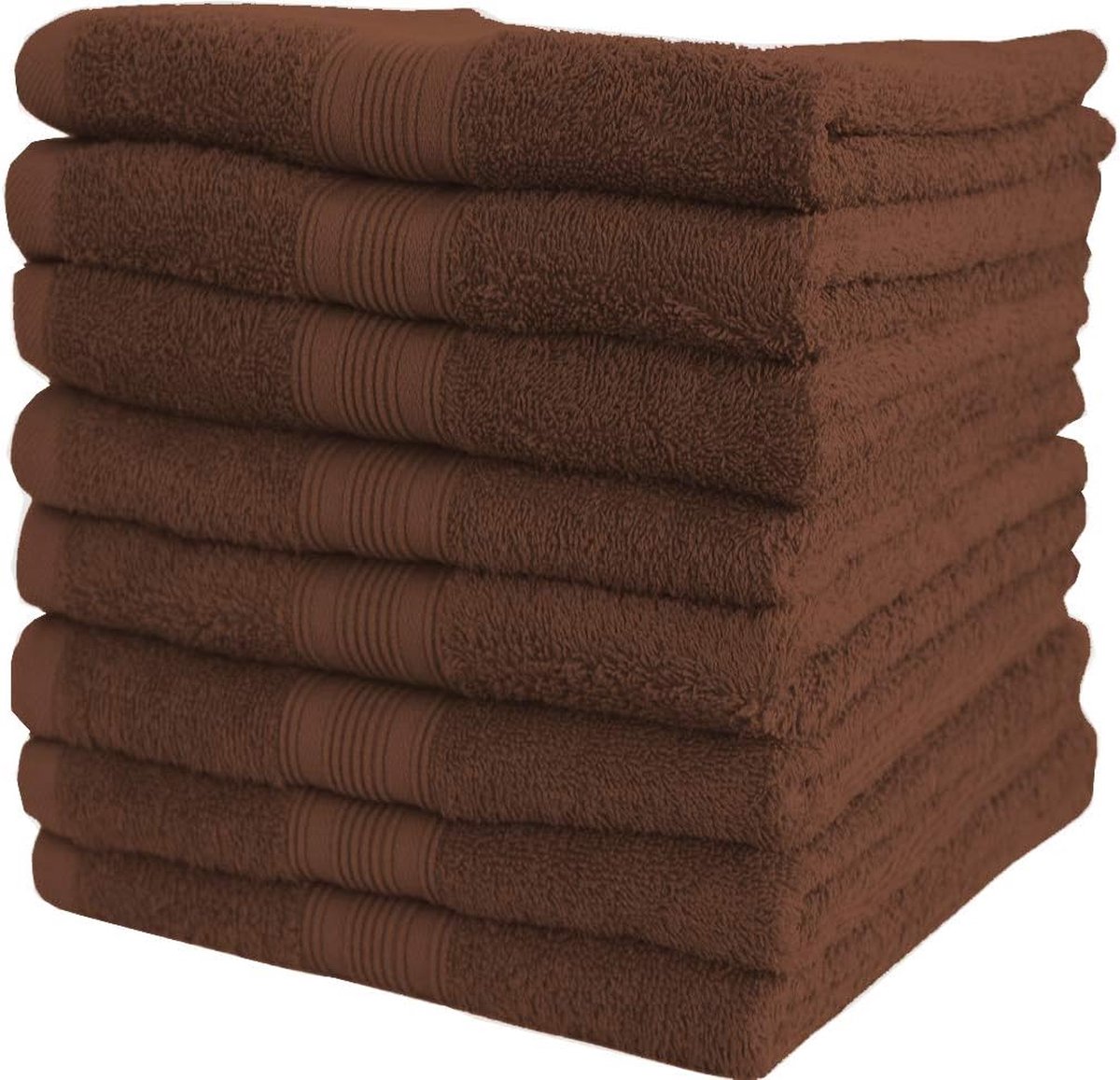 badstof handdoeken, 8-pack, 50 x 100 cm, 100% katoen, roze