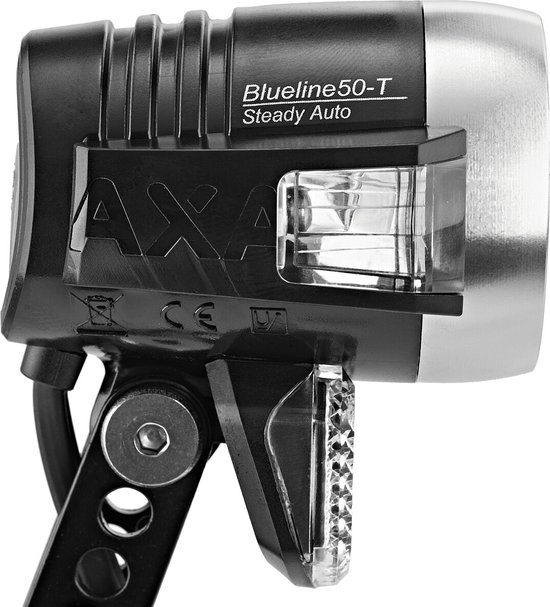 AXA Blueline 50 T Fietskoplamp - LED Voorlicht - 50 Lux - Dynamo - Auto On Sensor - Steady Functie - 70 m Lichtbeeld - 4.000 m Zichtbaarheid - Clear Lens Technology — afbeelding 2