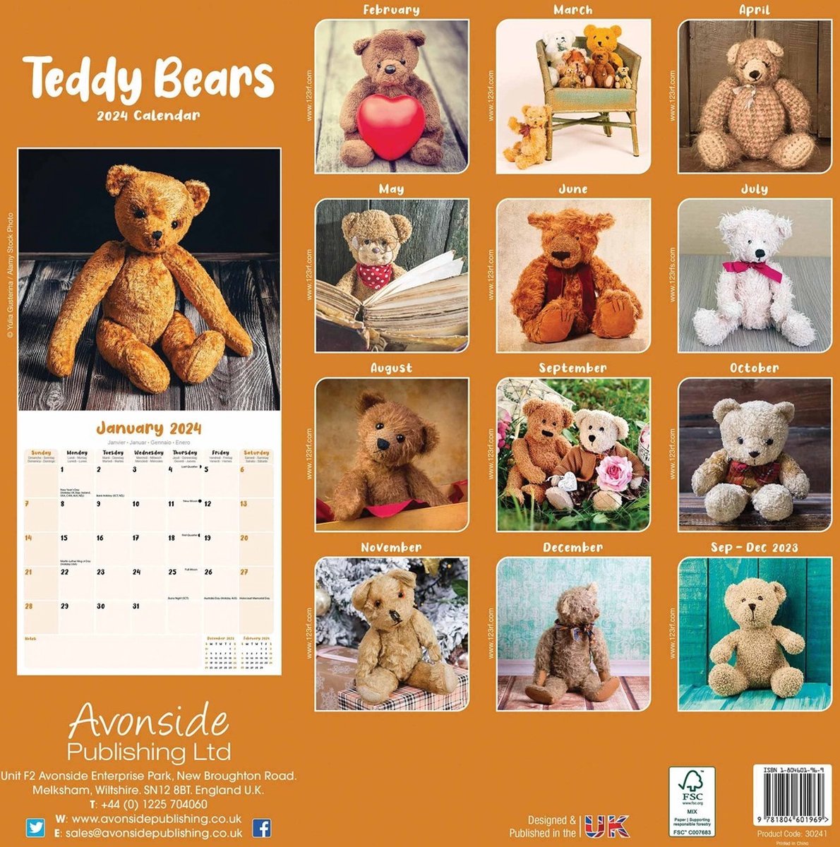 Teddy Bears Kalender 2024