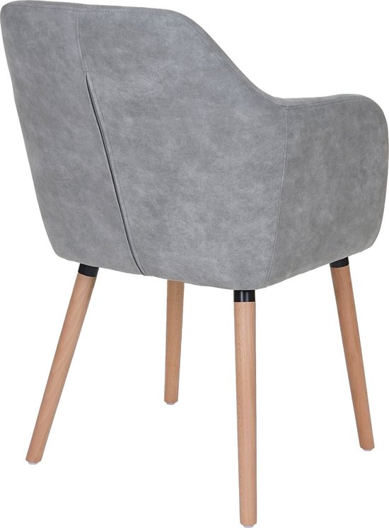 CLIPOP Set van 2 Fluwelen Eetkamerstoelen, Keukenstoelen met Metalen Rugleuning en Poten (2, Crème