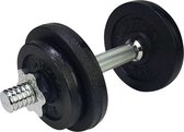 Tunturi Gewichten Gietijzer totaal 10kg - Halterset met schroefsluiting - Dumbbell set - 1 halterstang - 30mm - incl. gratis fitness app