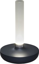 Biarritz tafellamp | 1 lichts | wit / antraciet | 20,5 cm | accu / batterij | oplaadbaar | USB