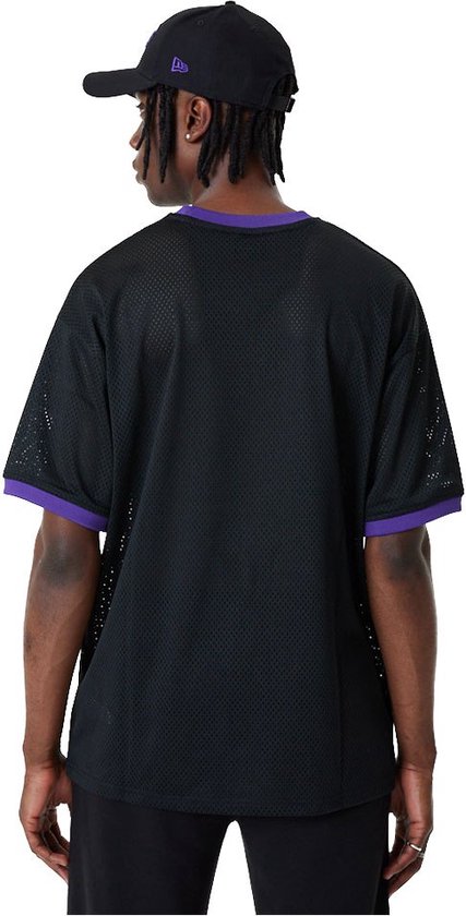 New Era 60357111 NBA Team Logo Mesh Los Angeles Lakers Short Sleeve T-Shirt Black L Man