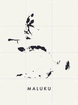 IXXI Maluku Province Map white - Wanddecoratie - 80 x 60 cm