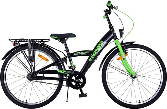 Vélo pour enfants Volare Thombike - Garçons - 24 pouces - Vert Zwart - 3 vitesses