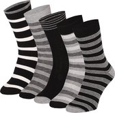 Apollo - Katoenen herensokken - Multi Zwart - 39/42 - 10-Pak - Voordeelpak sokken - Heren sokken - Sokken 43 46