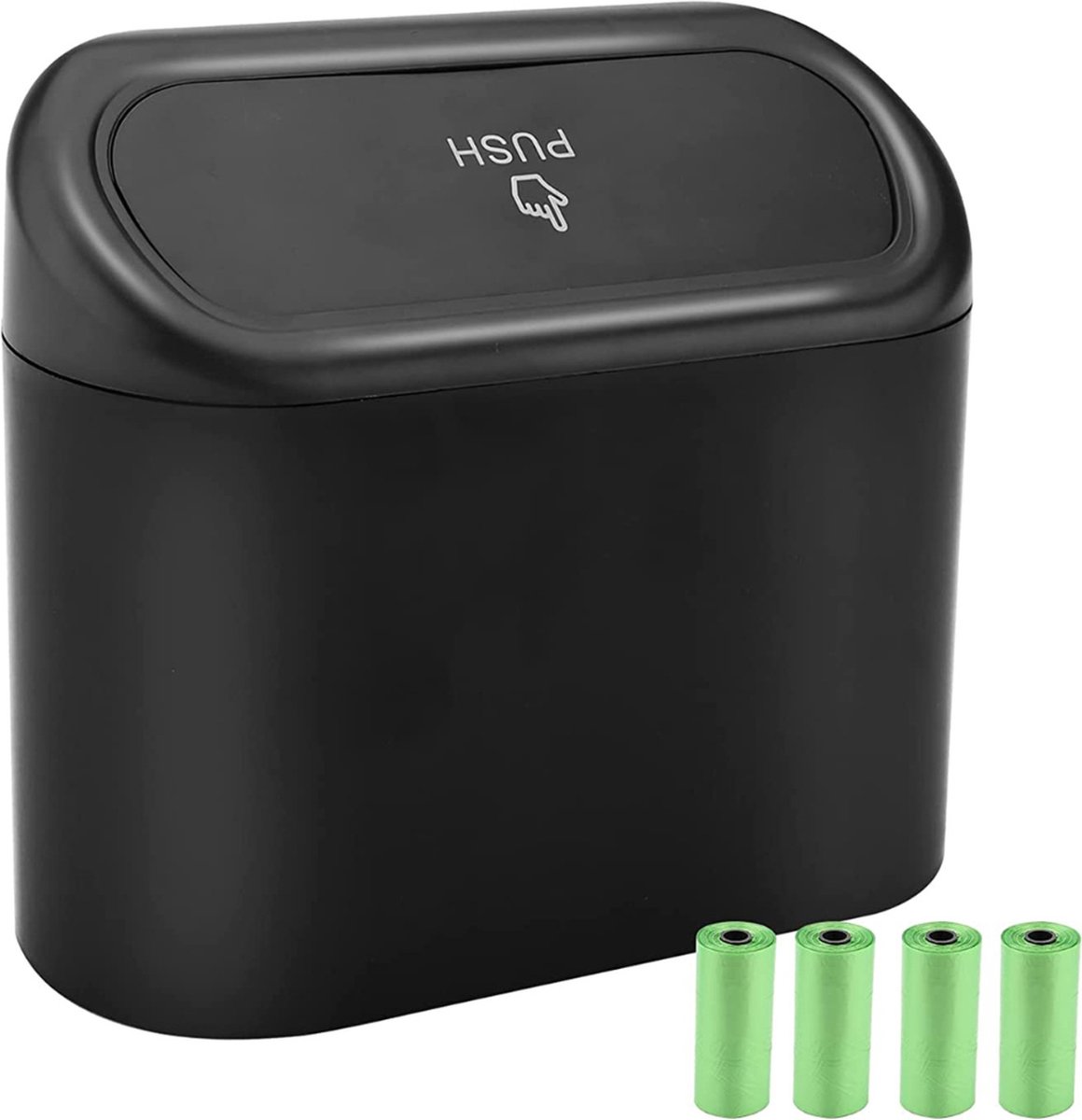 thumbnail: Auto Prullenbak Met Deksel Voor VW T-Cross (vanaf 04/2019) - Mini Vuilnisbak Met 30 Zakken, Voor Auto-opslag