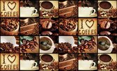 Fotobehang - Vlies Behang - Koffie - I Love Coffee Collage - 208 x 146 cm