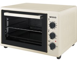 Wiggo WMO-E353(C) - Vrijstaande Mini Oven - Electrisch - 50 CM - 35 liter - 1800 W - 5 Jaar Garantie - Creme Wiggo WMO-E353(C) - Vrijstaande Mini Oven - Electrisch - 50 CM - 35 liter - 1800 W - 5 Jaar Garantie - Creme
