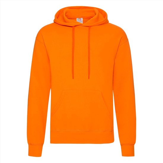 Sweat à capuche Fruit of the Loom Orange taille S capuche double épaisseur