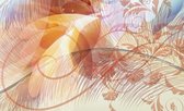 Fotobehang - Vlies Behang - Abstract Veren Patroon - Kunst - 312 x 219 cm