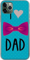 Geschikt voor iPhone 11 Pro Max hoesje - Spreuken - I love dad - Quotes - Papa - Siliconen Telefoonhoesje