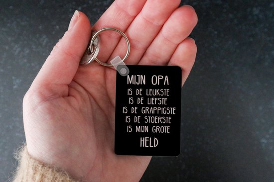 Sleutelhanger - Quotes - Mijn opa is mijn grote held - Spreuken - Opa