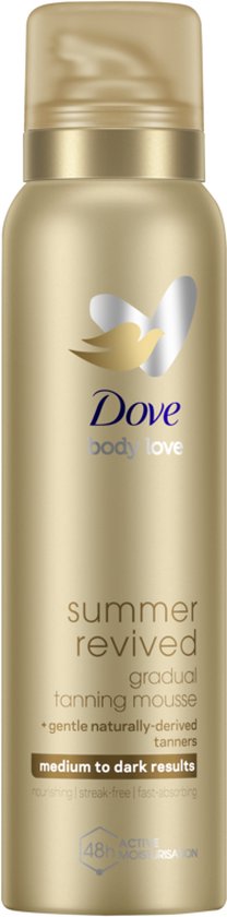 Dove Body Love Zelfbruinende Bodymousse - Summer Revived Medium-Dark - mousse voor een streeploos resultaat - 150 ml